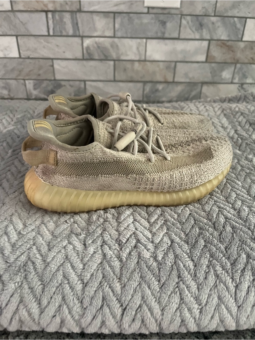 Kids Neutral Knit Sneakers with Cushioned Sole
